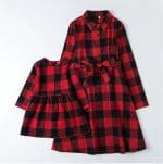 Robe Assortie Rouge Pour Mère Et Fille