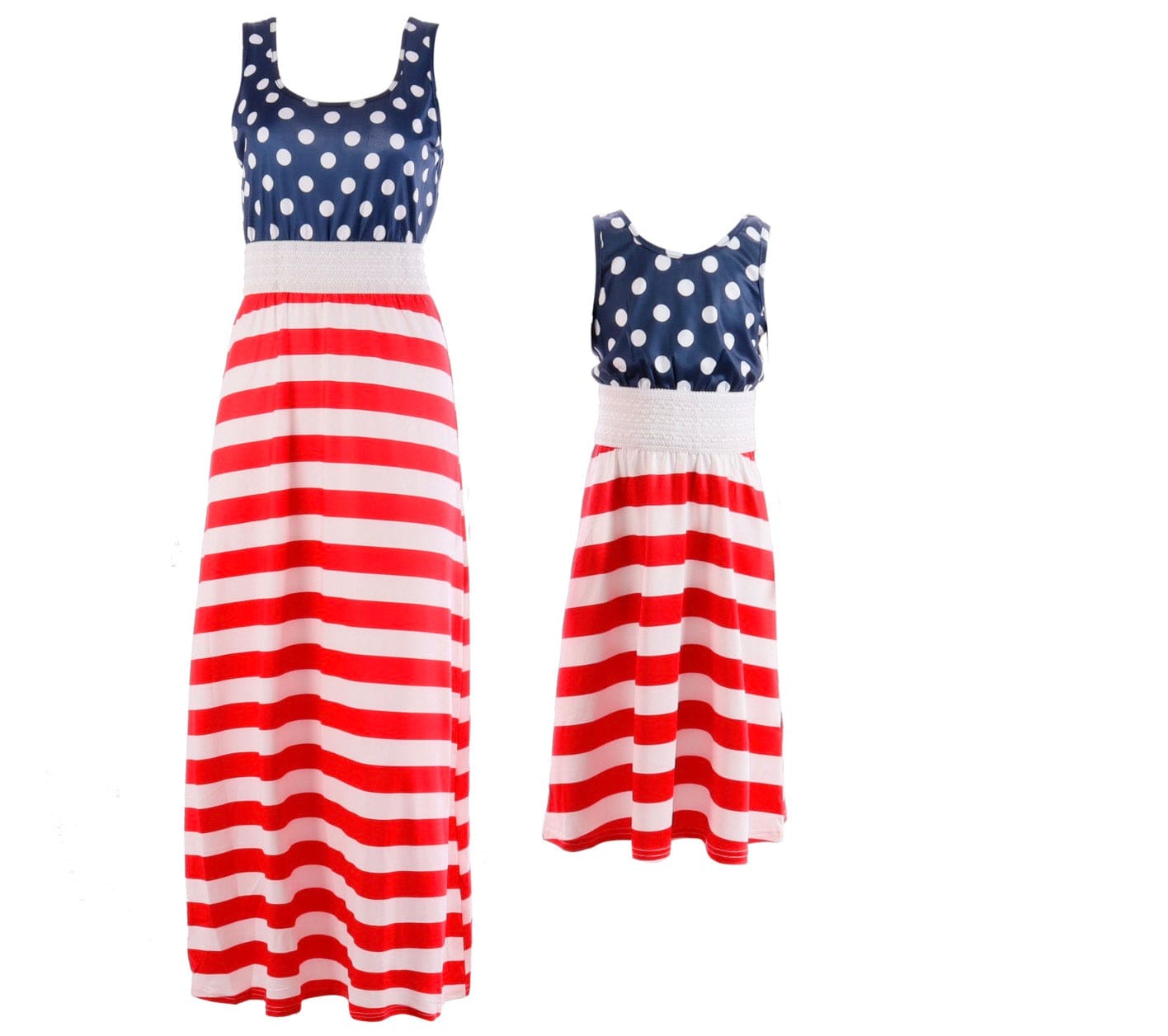 Robe À Rayures Assorties America Pour Mère Et Fille – Image 2