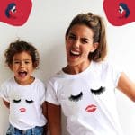 T-Shirt Duo Mère Et Fille À Motif Cils