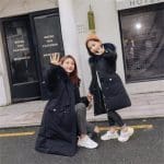Manteau Hiver Mere Fille Noir