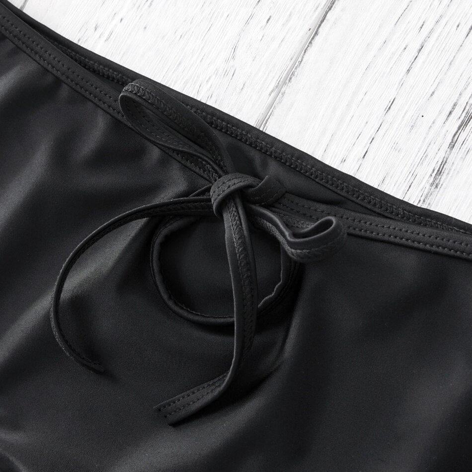 Maillot De Bain Mere Fille Noir 2 Pieces – Image 4