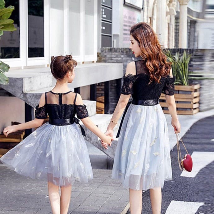 Robe Soirée Assortie Mère Et Fille Avec Perles – Image 2
