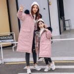Manteau Mere Fille Rose