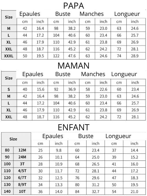 Pull Noel Papa Maman Bebe