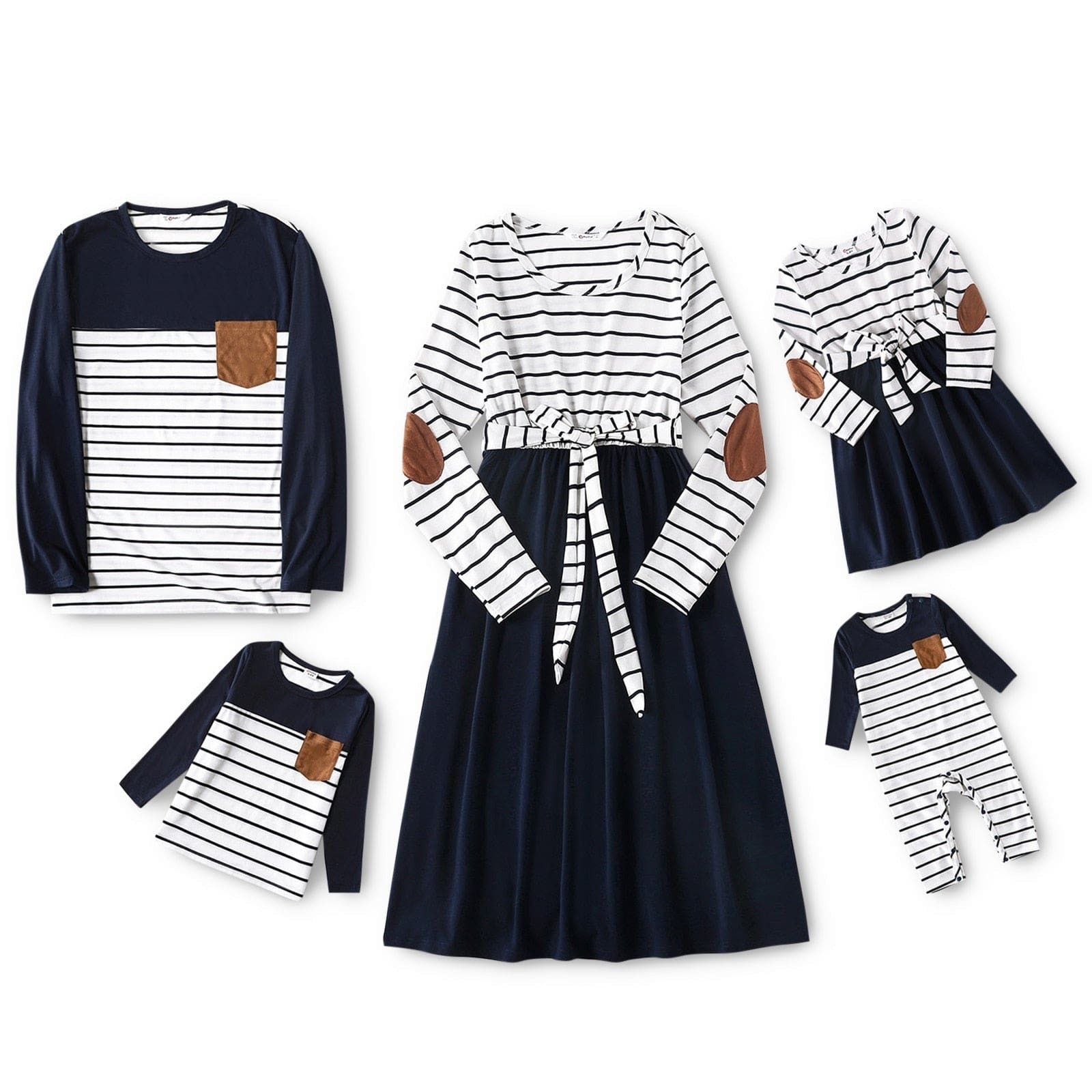 Ensemble Marin Familial En Blanc Et Bleu – Image 3