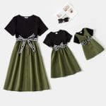 Robe Duo Mère Et Fille Avec Noeud