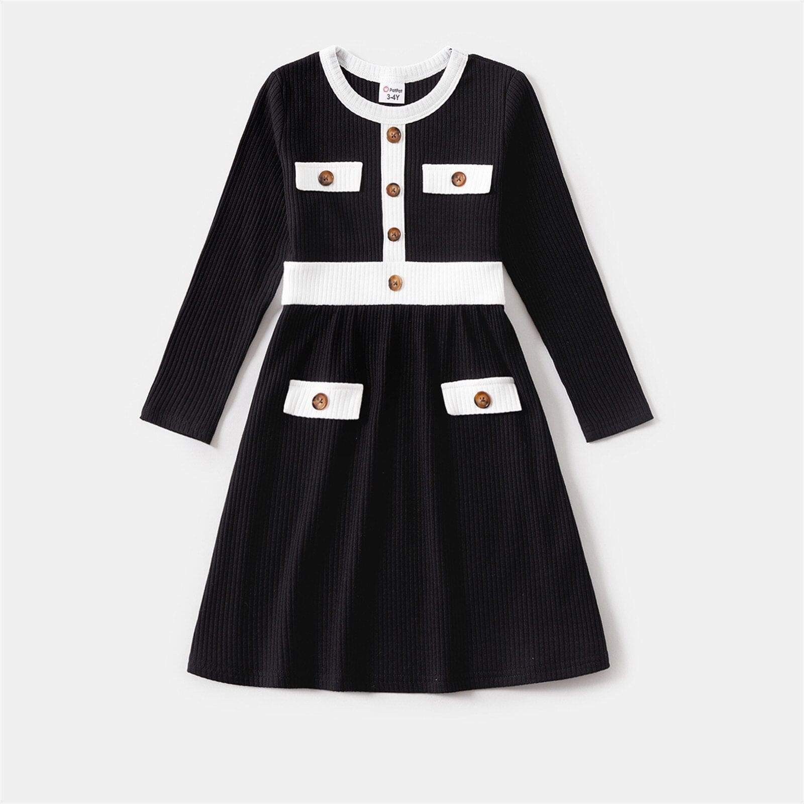 Robe Élégante Noire Et Blanche Pour Cérémonie – Image 7