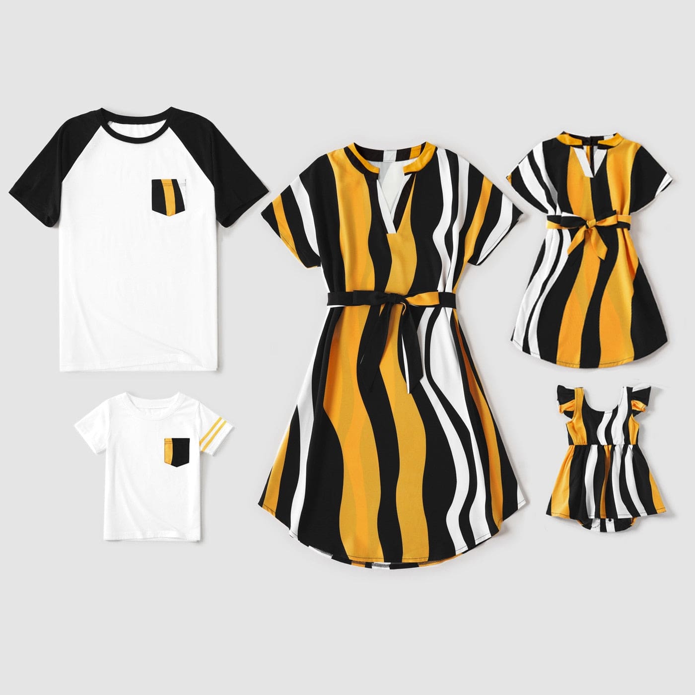 Ensemble Vestimentaire Motif Zèbre Jaune