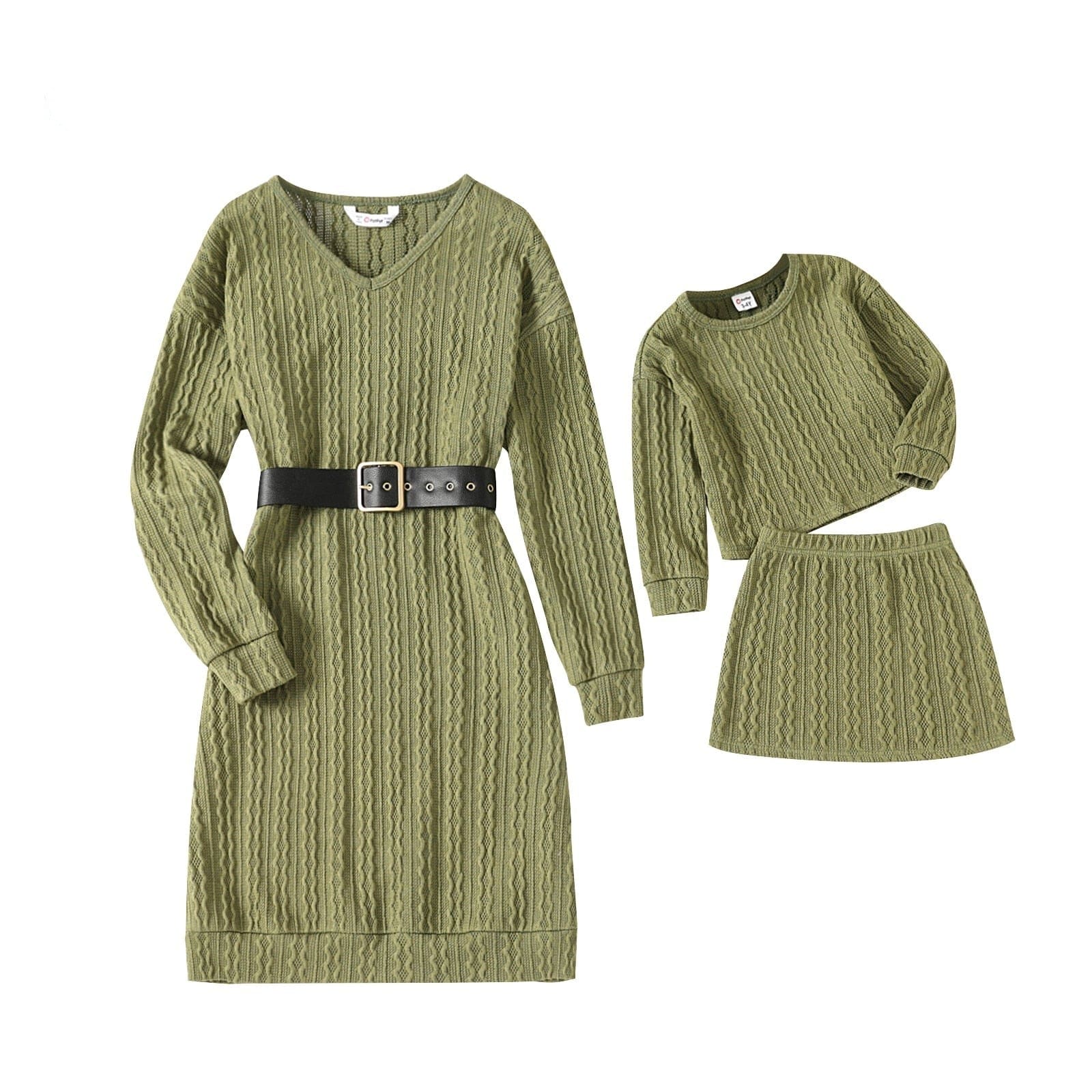 Robe Duo Mère Et Fille En Tricot – Image 3