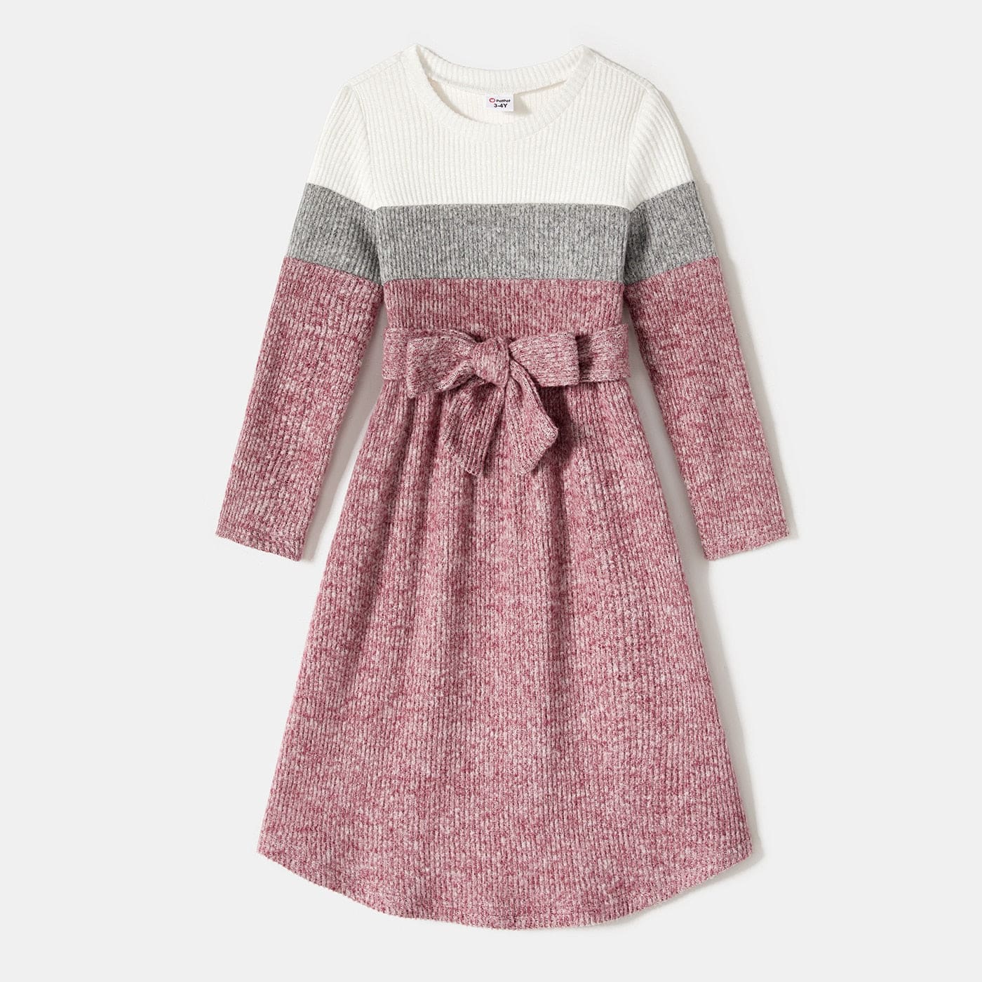 Ensemble De Tenues Coordonnées À Lignes Roses Et Grises – Image 3