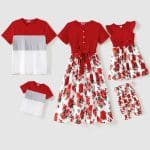 Ensemble De Vêtements Rouge Rosé Coordonnés