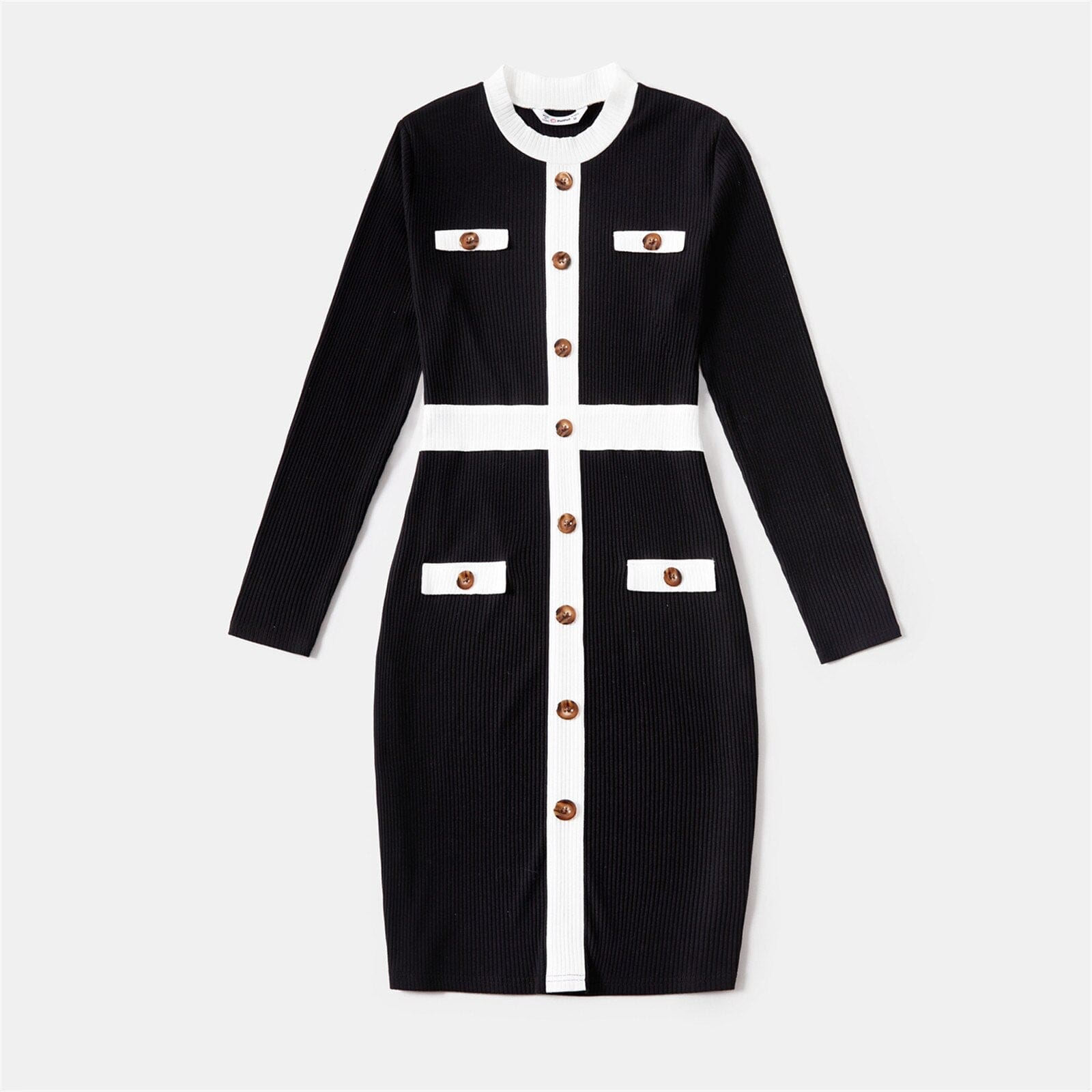 Robe Élégante Noire Et Blanche Pour Cérémonie – Image 5
