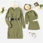 Robe Duo Mère Et Fille En Tricot