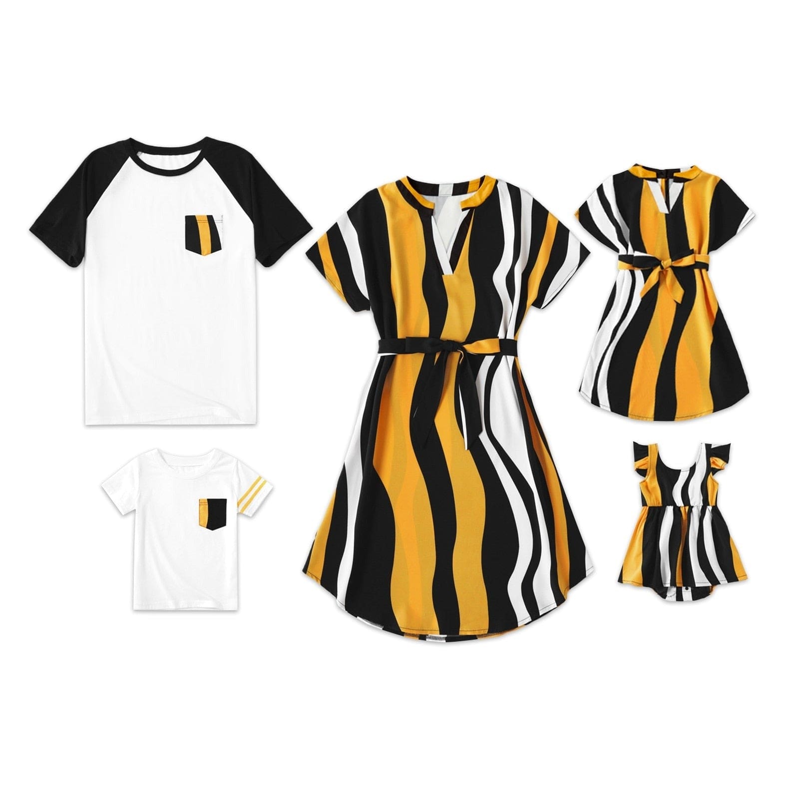 Ensemble Vestimentaire Motif Zèbre Jaune – Image 2