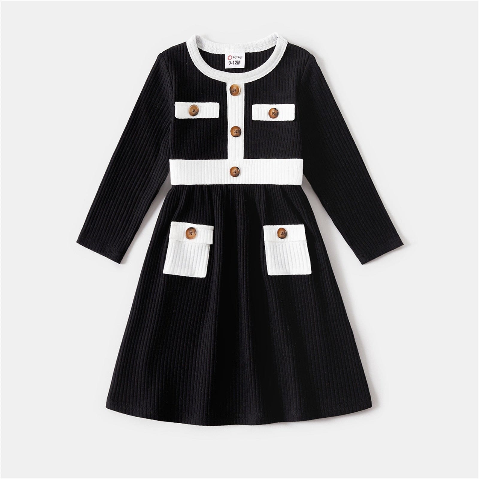 Robe Élégante Noire Et Blanche Pour Cérémonie – Image 4