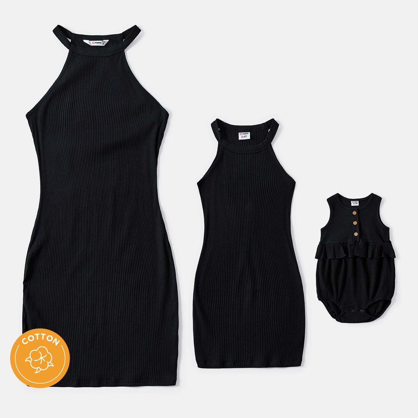 Robe Mère Et Fille Assorties En Noir – Image 2
