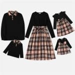 Robe Coordonnée À Carreaux Pour Mère Et Fille