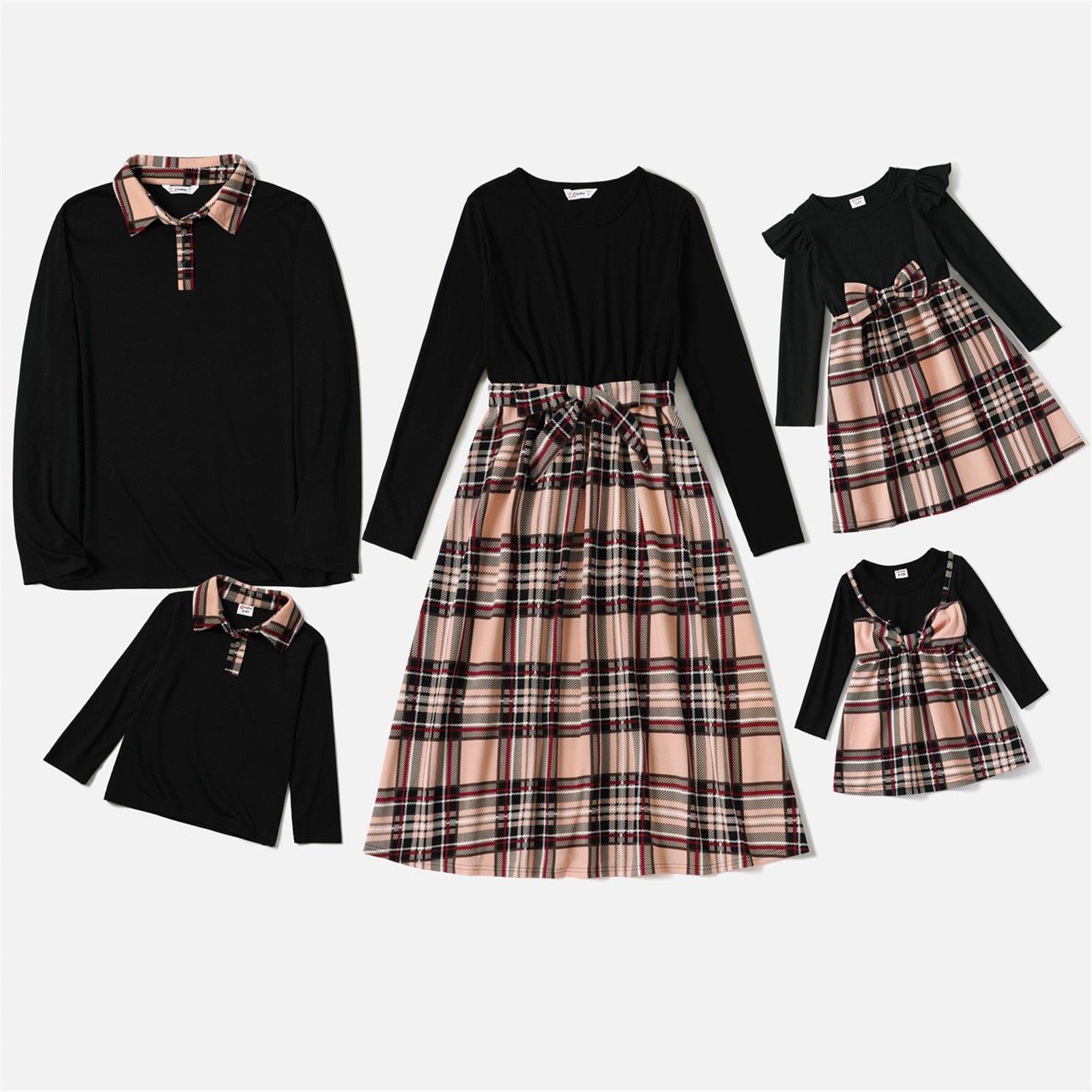 Robe Coordonnée À Carreaux Pour Mère Et Fille
