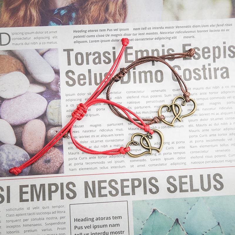Bracelet Duo Amour En Forme De Coeur – Image 2