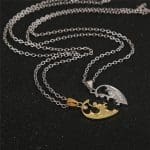 Collier Coeur Séparable Couple Collier Couple Mon Mini Moi Doré et Argenté 