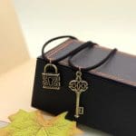 Collier Couple Cle Cadenas Collier Couple Mon Mini Moi Bronze 