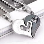 Pendentif Duo Coeurs Fracturés
