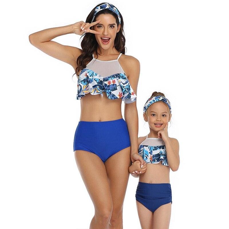 Maillot De Bain Mere Fille 2 Pieces Monoï