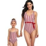 Maillot De Bain Mere Fille 2 Pieces Retro