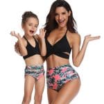 Maillot De Bain Mere Fille 2 Pieces Tropiques