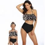 Maillot De Bain Mere Fille Deux Pieces Imprimé Animal