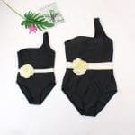 Maillot De Bain Mere Fille Noire Une Piece