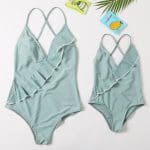 Maillot De Bain Mere Fille Style Portefeuille