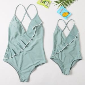Maillot De Bain Mere Fille Style Portefeuille
