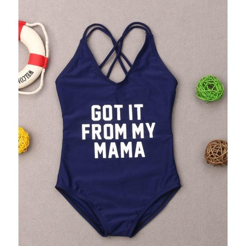Maillot De Bain Mere Fille Une Piece Bleu Marine Maillot de Bain Mere Fille Mon Mini Moi Fille S
