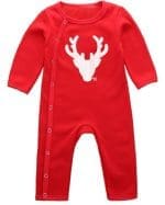 Pull De Noel Pour Famille Pulls et Tops Assortis Mon Mini Moi Rouge Barboteuse 