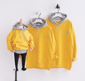 Pull Famille Pulls et Tops Assortis Mon Mini Moi Jaune Maman Taille Unique 