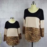 Pull Mere Et Fille Imprime Leopard