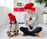 Pull Noel Famille Assorti Pulls et Tops Assortis Mon Mini Moi Gris Maman M 