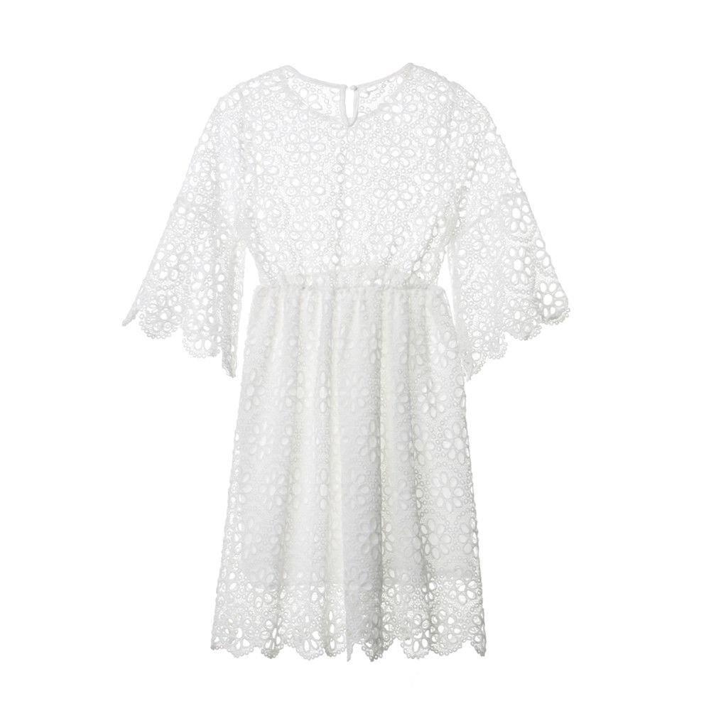 Ensemble Robe Assortie Blanche Mère Et Fille – Image 4