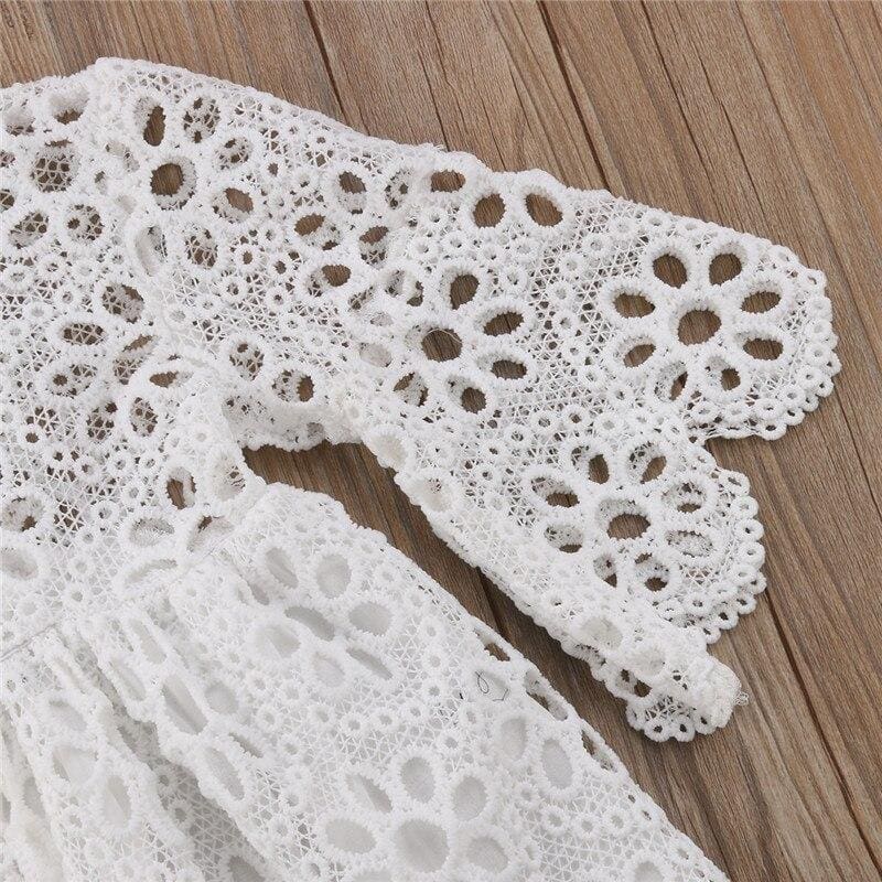 Ensemble Robe Assortie Blanche Mère Et Fille – Image 3