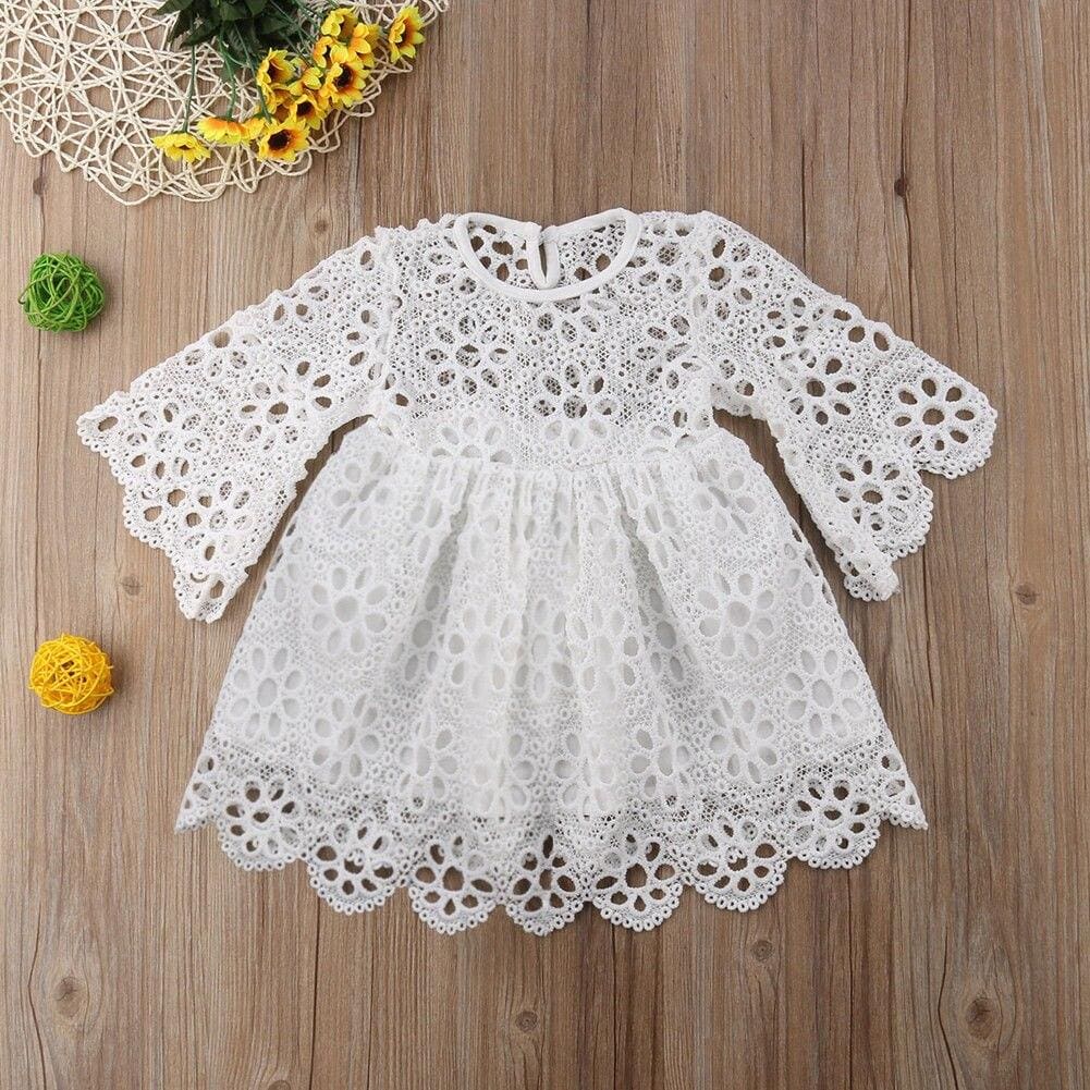 Ensemble Robe Assortie Blanche Mère Et Fille – Image 2