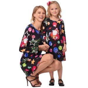 Robe De Fête Assortie Pour Mère Et Fille