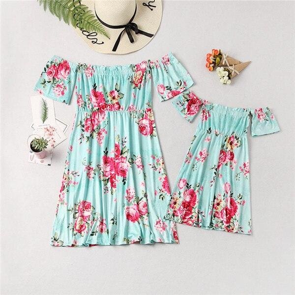 Robe Estivale À Fleurs Pour Fille Et Sa Mère