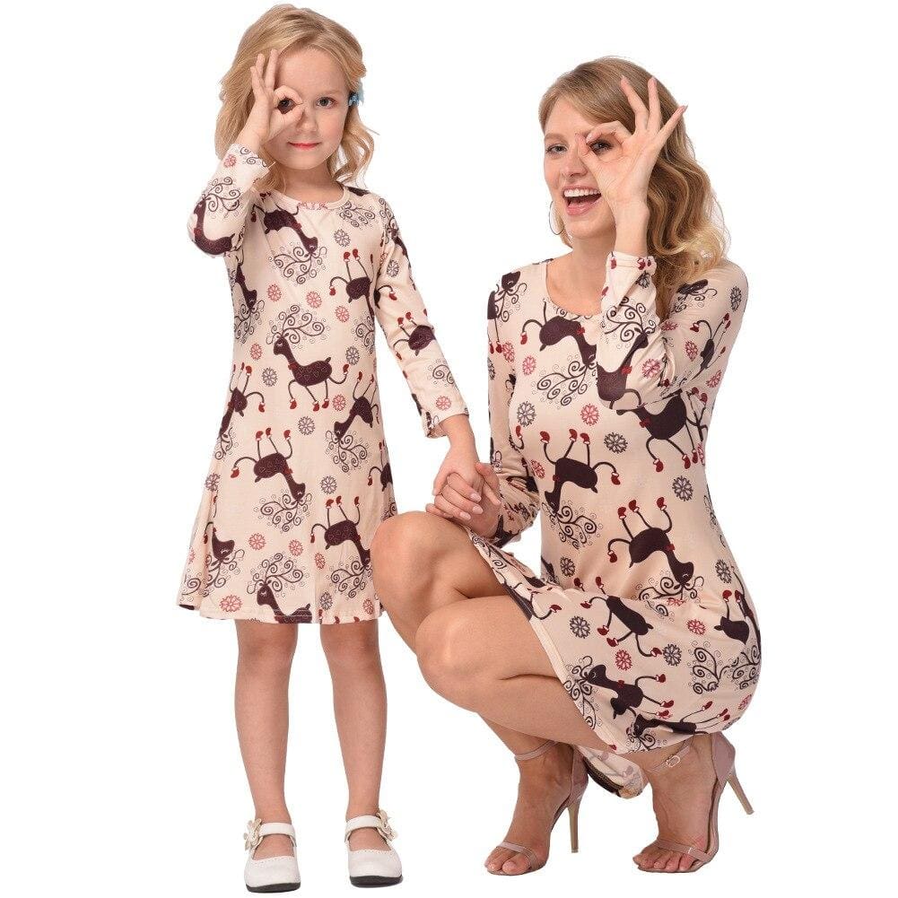 Robe Coordinée Mère Et Fille Pour Noël