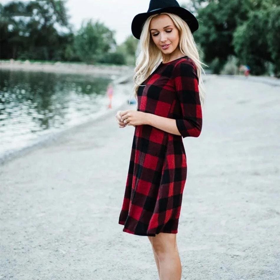 Robe Assortie À Carreaux Pour Mère Et Fille – Image 4