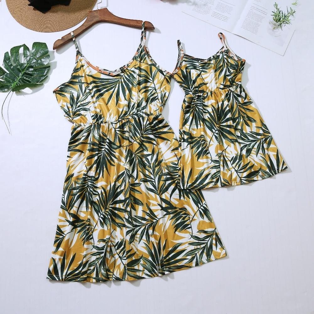 Robe Coordonnée Pour Mère Et Fille Avec Imprimé De La Jungle – Image 2