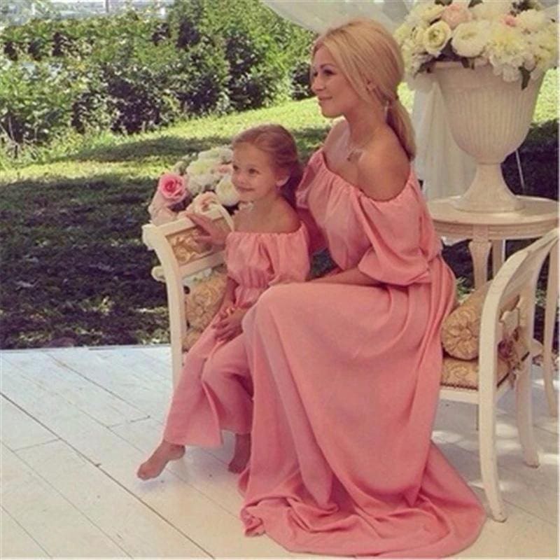 Robe Assortie Bohème Pour Mère Et Fille