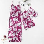 Robe Duo Mère Et Fille À Motif Floral