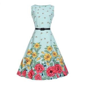 Robe Rétro Assortie Mère Et Fille Style Pin-Up