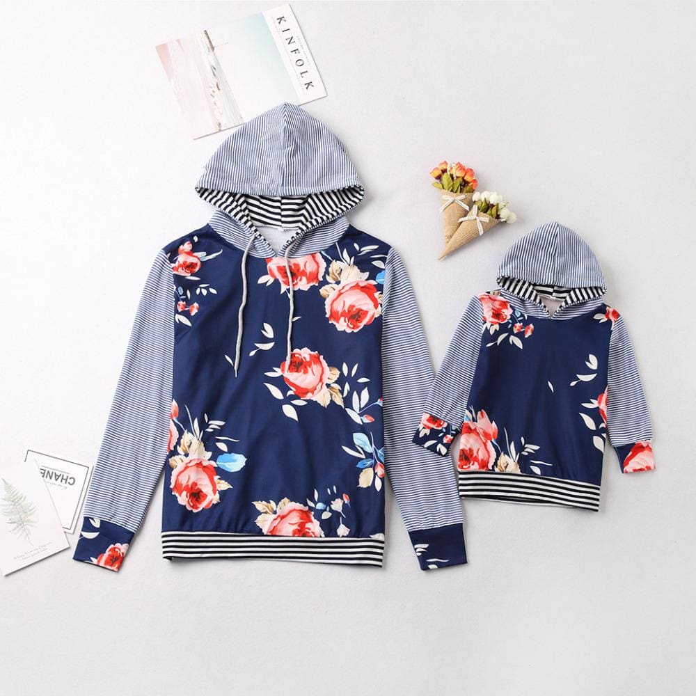 Sweat Mere Fille Fleuri